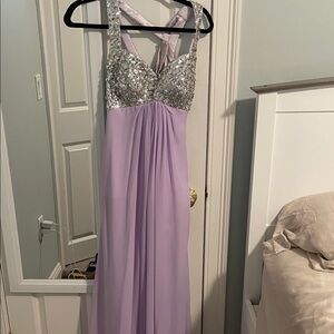 Elegant Lavender Sequin Gown